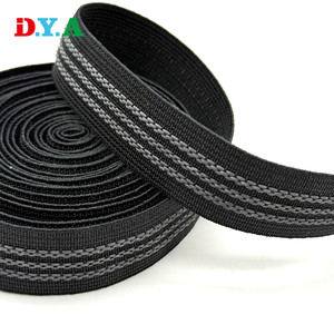Cinta elástica de poliéster antideslizante con pinza de látex negro de 2CM personalizada para ropa, esquí, ciclismo, ropa deportiva - Product Image 3