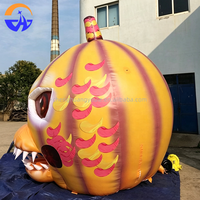 Modèle de citrouille gonflable personnalisé en tissu Oxford durable, effrayant, pour Halloween, publicité extérieure, événement, accessoire décoratif avec souffleur