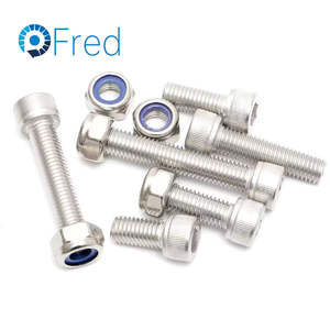 Fixations personnalisées Écrous hexagonaux tout métal Oxyde noir SS304 Laiton Acier inoxydable Insert en nylon Couple prévalent en zinc M3 DIN985 - Product Image 6