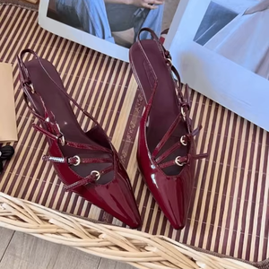 Sandales de luxe pour femme, confortables, été-automne, personnalisées, à talons hauts fins, bout ouvert et talon ouvert, à bout pointu - Product Image 2