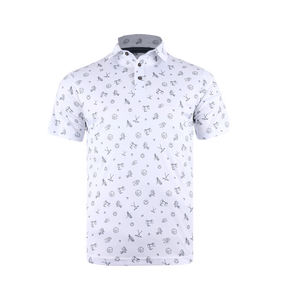 High Quality Stretch Full Allover Print Oversized Graphic Embroider Performance <b>Silk</b> Luxury Golf Polo <b>Shirt</b> <b>Men</b> Custom logo - Product Image 2