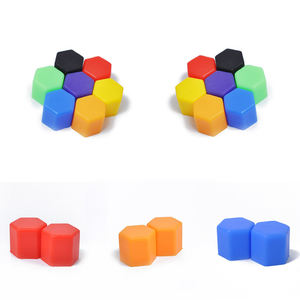 17/19/21 مللي متر السيارات عجلة صامولة عروة واقية مركبة محور عجلات يغطي سيليكون سيارة عجلة الجوز غطاء المسمار - Product Image 3