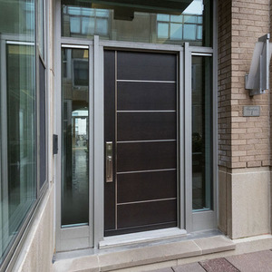 Portes doubles <span class=keywords><strong>en</strong></span> <span class=keywords><strong>bois</strong></span> massif de teck, finition moderne et imperméable, pour entrée principale de villa - Product Image 4