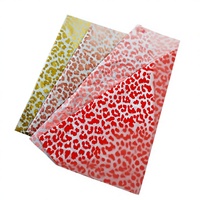 Papier d'emballage vierge en gros, résistant à l'humidité, motif léopard, pour cadeaux, fleurs, vêtements, chaussures, mariages