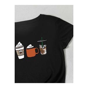 T-shirt Oversize da donna con stampa a doppia manica e zucca