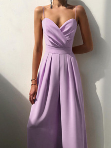 2026 <b>Floor</b> <b>Mopping</b> Fashion Forward Elegant Wedding Party Straight Wide Leg Rompers Women Jumpsuit Dress - Product Image 3