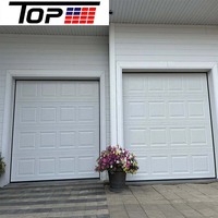 Porte de garage isolée en PU avec double paroi en acier et télécommande pour la maison