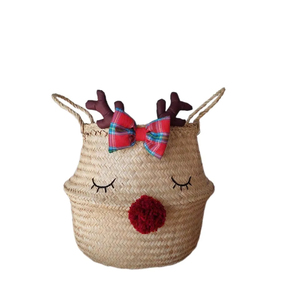 ตะกร้าผ้าสานสำหรับจัดเก็บเสื้อผ้าทุกขนาดตะกร้าเก็บเสื้อผ้าดีไซน์ใหม่จากหญ้าทะเลธรรมชาติ2024 - Product Image 1