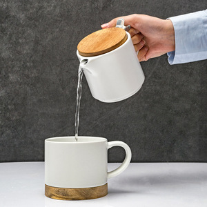 Tazza nordica in ceramica tazza giapponese set ins tazza da caffè set da tè con coperchio filtro la tazza da tè - Product Image 2