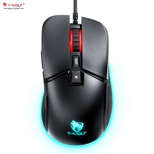 Wired Gaming Mouse Customizable Ergonomic LED RGB 7200 DPI Optical Sensor  PC Computer Laptop Gaming Gamer Mouse