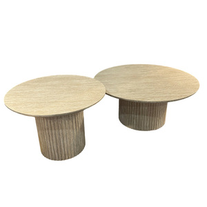 Thiết kế mới nhà Tatami bàn trà nhỏ thiết kế chủ nhật phong cách bàn trà tròn thiết lập ban công đá lưu trữ Bàn cà phê thấp - Product Image 1