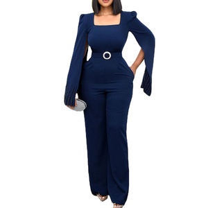 Tuta intera aderente da <span class=keywords><strong>donna</strong></span> in tessuto a maglia Casual e formale per allenamenti e feste estive - Product Image 1