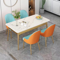 Ensemble de table à manger de style moderne et simple, produit en marbre, pour la salle à manger, chaise de luxe