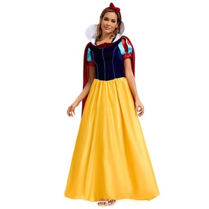 Costume da <span class=keywords><strong>Principessa</strong></span> Biancaneve per Adulti, Abito Lungo con Mantello per Donna, Outfit per Halloween, Carnevale, Cosplay e Feste in Maschera - Product Image 3