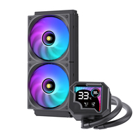 Refroidisseur de processeur liquide pour PC de jeu ARGB, refroidissement par eau pour processeur, affichage numérique segmenté de style nouveau 2026, vente en gros, 360 mm