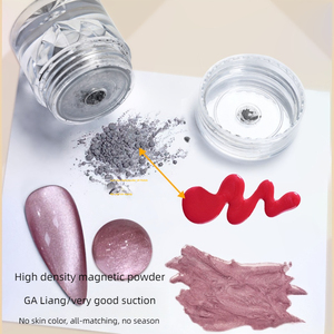 ผงกลิตเตอร์แม่เหล็กสีขาวแบบตาแมว ผสมผงโครเมี่ยม สำหรับตกแต่งเล็บ DIY ผงขัดเล็บ อุปกรณ์ทำเล็บสำหรับร้านเสริมสวย ขายส่ง - Product Image 2