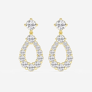 ต่างหูเพชรทรงกลม 3 1/2 กะรัต เพชรเลี้ยงในห้องปฏิบัติการ ดีไซน์แบบหนามเตย ประดับเพชรเรียงระดับ สวยหรู ทันสมัย เหมาะสำหรับผู้หญิง หรูหรา - Product Image 6