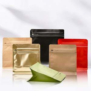 Bolsa de pie Kraft con logotipo personalizado esmerilado negro multifuncional 14X22 50 piezas bolsa con cierre de cremallera mate con gran precio - Product Image 4