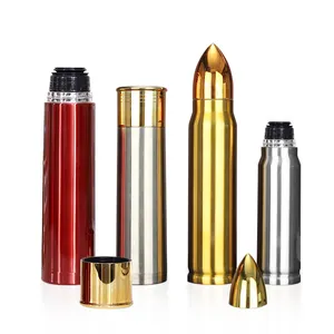 Custom logo bullet tumblers 500ml 750ml 1000ml stainless steel water bottles double wall metal cup