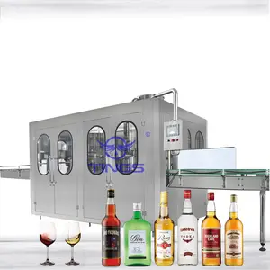 Machine de remplissage automatique de liquide, eau minérale, vin de raisin, ligne de remplissage en verre, ligne d'emballage d'embouteillage