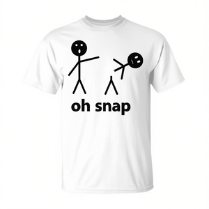 T-shirt Oh Snap Stick Figure avec citation humoristique et sarcastique - Product Image 3
