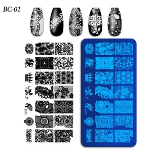 Plaque de tamponnage pour ongles en acier inoxydable, motif cœur, feuille, serpent, papillon, modèle de transfert d'image pour manucure - Product Image 6