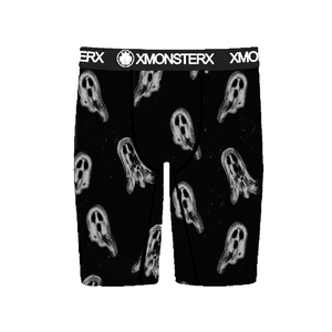 Caleçon homme avec logo personnalisé design Soul Ghost Sous-vêtement noir respirant en tissu tricoté motif imprimé - Product Image 1