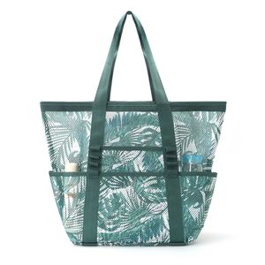 Sac de shopping réutilisable imperméable à motif mignon personnalisé en gros, sac de voyage en maille de nylon, sac de plage pour femmes, sac de week-end - Product Image 5