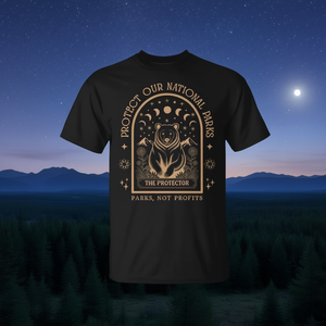 T-shirt Protect Our National Parks Parks Not Profits pour hommes, noir, coupe standard, en coton écologique, col rond, manches courtes - Product Image 3