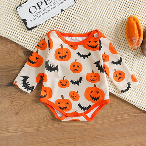 Mono de algodón para niños, mono de manga larga con estampado de <span class=keywords><strong>calabaza</strong></span> de <span class=keywords><strong>Halloween</strong></span> - Product Image 1