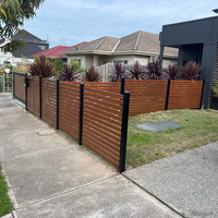 Panneaux de clôture en treillis composite aluminium facile à installer pour l'Australie, résistants à la rouille, écologiques, thermolaqués, pour jardin et sécurité.