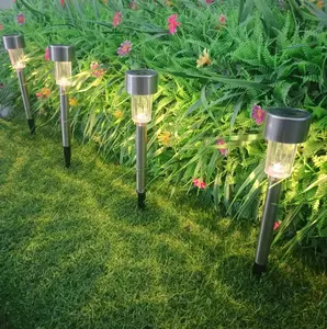 中国メーカーのステンレス鋼防水ソーラーガーデン芝生ライト屋外景観装飾グラウンドインサートライト