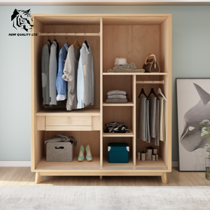 furniture factory low price customized <b>large</b> stock ready to ship storage <b>wardrobe</b> new design house furniture wood slide <b>wardrobe</b> - Product Image 6
