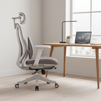 Chaise de bureau de direction de luxe ergonomique en maille réglable de haute qualité Foshan, avec repose-pieds, chaise d'ordinateur