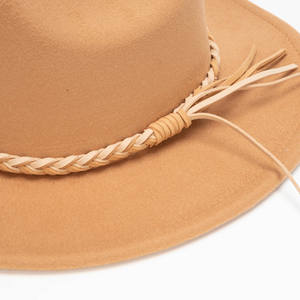 Chapeau Fedora en feutre à large bord de luxe 2025 avec pompon pour femmes et hommes – Chapeaux Jazz classiques en gros pour toutes les saisons - Product Image 6