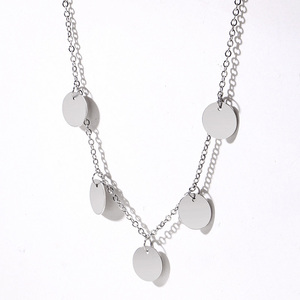 Kalung Choker Wanita Minimalis Stainless Steel Anti Karat Rantai Cantik untuk Perayaan Ulang Tahun - Product Image 3