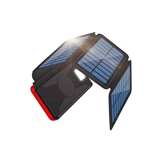 Outdoor Camping Detachable Foldable Solar Phone Charger 20000mah Power Bank with Micro USB Input 6W Solar Panel Quick Charge