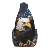 Sac bandoulière léger en polyester, motif drapeau américain, Aigle, 250e anniversaire de l'Amérique, sac à bandoulière patriotique
