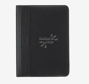 Porte-documents à fermeture éclair de style vintage avec logo personnalisé, organiseur en cuir PU, exécutif, 30 feuilles - Product Image 1