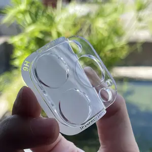 New Hight Chất Lượng 9H Đầy Đủ Keo Trong Suốt Tempered Glass Tích Hợp Ống Kính Bảo Vệ Màn Hình Cho iPhone 15Pro/15Pro Max