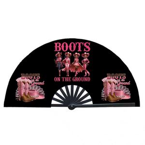 Customized 13 Inch Holographic Folding <b>Fans</b> Traditional Carved <b>Large</b> Irresistible Festival <b>Fans</b> for American Holidays - Product Image 3