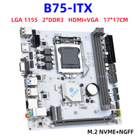 New B75-ITX WiFi Desktop Computer 2nd/3rd Gen Motherboard LGA1155 Dual DDR3 M.2 Support Intel Chipset SATA3.0 for I3 I5 I7 CPU