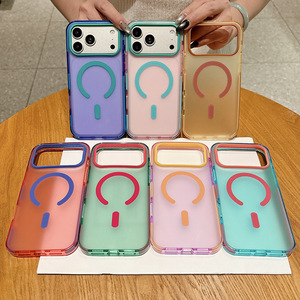 Coque antichoc colorée avec anneau magnétique intégré pour chargement sans fil, protection intégrale pour iPhone 18 17 16 <span class=keywords><strong>15</strong></span> Pro Max - Product Image 4