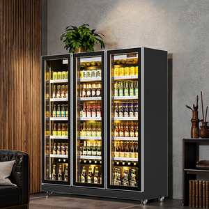 Ba Cửa Cửa Kính Cửa Dọc Hiển Thị Tủ Đông Thương Mại Tủ Lạnh Thẳng Đứng Uống Tủ Đông - Product Image 1