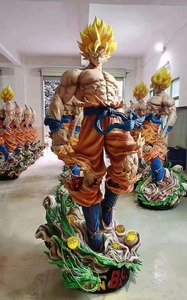 Figura de resina de tamaño real de <span class=keywords><strong>Super</strong></span> Saiyan Goku, estatua coleccionable de anime de dragón, base de Dragon Ball, escultura de gran tamaño para venta al por mayor. - Product Image 3