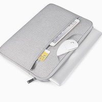Sac fourre-tout professionnel pour ordinateur portable, grande capacité, couleur unie, multi-poches, en tissu polyester imperméable et résistant, avec deux fermetures éclair robustes