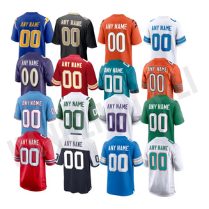 Jersey de Fútbol Americano Personalizado 100% Bordado, Nombre y Número del Equipo Personalizados, Mangas Cortas Transpirables - Product Image 6