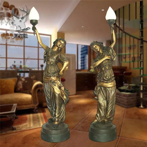 Casa decorativa em <span class=keywords><strong>bronze</strong></span> para moças, lâmpadas de suporte estátua de luz <span class=keywords><strong>bronze</strong></span> lâmpada escultura - Product Image 6