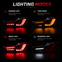 Feux arrière à LED BK pour Hyundai Elantra 2012-2016, design écailles de dragon, DRL, clignotants séquentiels, Plug & Play