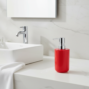 Distributore di sapone acrilico MSV 'Inagua' rosso - Product Image 3